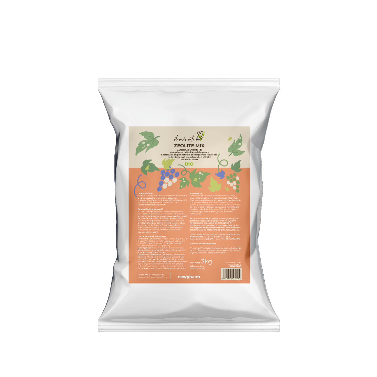 Zeolite Mix Polvere di Roccia Newpharm Garden