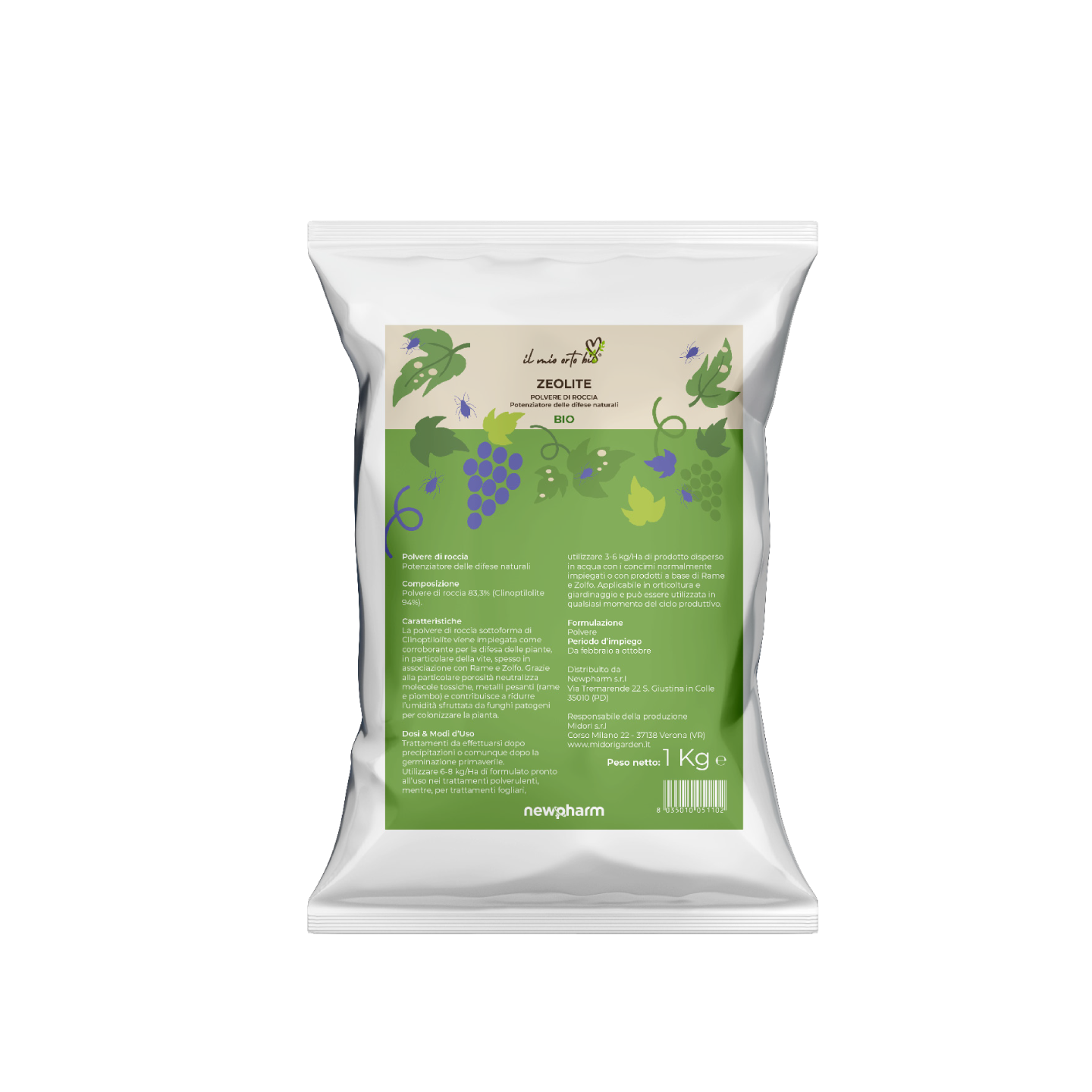 Zeolite Polvere di Roccia Newpharm Garden